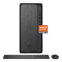 HP - OmniDesk Desktop - AMD Ryzen 5 8500G - 8GB DDR5 Memory - 512GB SSD - Gray Wood - Large Front