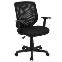 Alamont Home - Norris Contemporary Mesh Swivel Office Chair - Black - Large Front