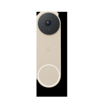 Google - Nest Doorbell (wired, 3rd gen) - Latest Model - 2K Video and Gemini - Linen - Large Front
