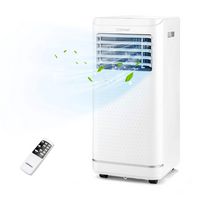 Costway 6000BTU (10000 BTU ASHRAE) Portable Air Conditioner with Dehumidifier & Fan Mode, up to 3... - Large Front