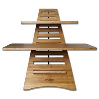 Victor - Acacia Wood Stand-Up Desk Converter - Brown - Large Front