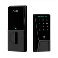 Wyze - Palm Lock Smart Door Lock with Palm Vein Recognition, Keypad, Auto Lock, Dual Battery, Wi-... - Large Front