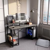 Bestier Gaming Monitor Shelf Desk with Storage -55