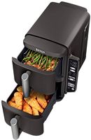 Ninja - DoubleStack 8 QT, 6-in-1, 2-Basket Air Fryer, Space Saving Design - Black - Large Front