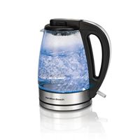 Hamilton Beach - 1.7 Liter Glass Electric Kettle - Stainless Steel - Large Front