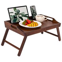 LapGear - Rossie Home Medium Bamboo Media Bed Tray - Java - Large Front