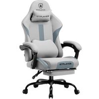 GTPlayer - GT905 Adjustable Gaming Chair with Breathable Fabric - Gray - Large Front