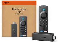 Amazon - Fire TV Stick HD, HD Streaming Device, free and live TV, Alexa Voice Remote, smart home ... - Large Front