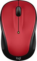 Logitech - M325s Wireless Optical Compact Ambidextrous Mouse - Wireless - Red - Large Front