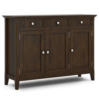 Simpli Home - Acadian Wide Entryway Storage Cabinet - Brunette Brown - Large Front