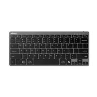 Adesso - Multi OS Bluetooth Scissor Switch Keyboard with CoPilot AI Hotkey - Black and Grey - Large Front