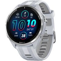 Garmin - Forerunner 965 GPS Smartwatch 47 mm Fiber-reinforced polymer - Titanium/Whitestone - (2023) - Large Front