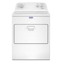 Maytag - 7.0 Cu. Ft. Top Load Electric Dryer with Wrinkle Prevent Option - White - Large Front
