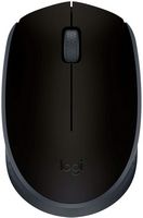 Logitech - M170 Wireless Compact Optical Ambidextrous Mouse - Wireless - Black - Large Front