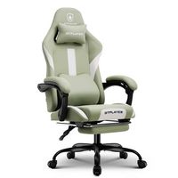 GTPlayer - GT905 Adjustable Gaming Chair with Breathable Fabric - Green - Large Front