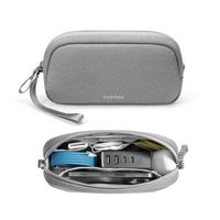 tomtoc - Light-T12 Electronic Accessory Organizer Tech Pouch Cable Bag Travel Case for Cords, Cab... - Large Front