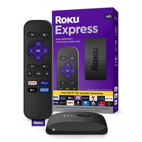 Roku - Express | Streaming Media Player with Standard Remote (no TV controls) - Black - Large Front