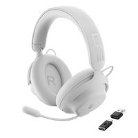 Alienware - Pro Wireless Gaming Headset for PC, PS5, PS4, Switch and Mobile - Lunar Light - Large Front