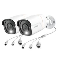Reolink - 2-Camera Indoor/Outdoor Add On or Stand Alone Wired PoE 4K+ 12MP Security Bullet IP Cam... - Large Front