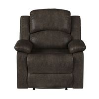 Relax A Lounger - Dorian Recliner in Faux Leather - Dark Brown - Large Front