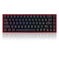 REDRAGON - K631-RGB 65% Wired Mechanical Red Switch Gaming Keyboard with RGB Backlighting - Black - Large Front