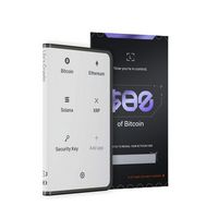 Ledger - Stax Crypto Hardware Wallet with Folio and Recovery Key - Curved E Ink Touch Screen - Bl... - Large Front