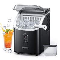 Ecozy - Ice Cube Makers Countertop, 33lbs Per Day Portable Ice Machine - Large Front