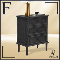 Finch - Webster 3-Drawer Storage Cabinet - Dark Gray - Large Front