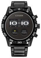 Citizen - CZ Smart 45mm Unisex IP Stainless Steel Sport Smartwatch with IP Stainless Steel Bracel... - Large Front