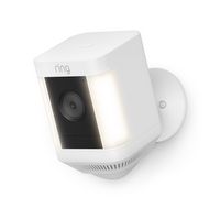 Ring - Spotlight Cam Plus Outdoor/Indoor Wireless 1080p Battery Surveillance Camera - White - Large Front