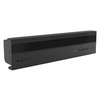 Sharper Image - PROFILE Window Fan with Reversible Exhaust, Weather Resistant Case, Black - Black - Large Front