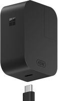 Microsoft - Surface 45W USB-C Wall Charger - Black - Large Front