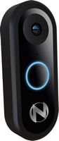 Night Owl - 1080p Wi-Fi Smart Video Doorbell - Wired - Black - Large Front