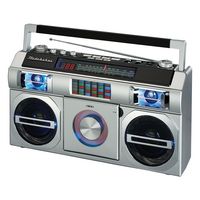 Studebaker - Master Blaster 5W Boombox with Bluetooth - Silver - Large Front