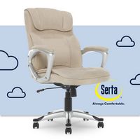 Serta - Executive Office Ergonomic Chair - Fawn Tan - Silver - Large Front