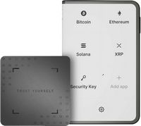 Ledger - Stax Crypto Hardware Wallet with Folio and Recovery Key - Curved E Ink Touch Screen - Bl... - Large Front