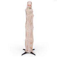 Costway - 6FT Halloween Animated Standing Mummy Life Size Animatronic Mummy - White - Large Front