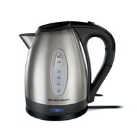 Hamilton Beach - 1.7 Liter Electric Kettle - Stainless Steel - Large Front