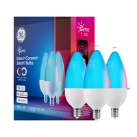 Cync - Decorative Direct Connect B11 Smart LED Bulb (3 Pack) - Full Color - Large Front