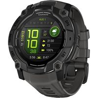 Garmin - Instinct  3 GPS Smartwatch 50 mm AMOLED - Black with Charcoal Band - Large Front
