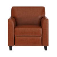 Alamont Home - Hercules Diplomat Contemporary Leather/Faux Leather Reception Chair - Cognac - Large Front