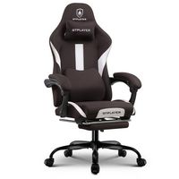 GTPlayer - GT905 Adjustable Gaming Chair with Breathable Fabric - Brown - Large Front