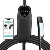 Lectron - Tesla Level 2 NEMA 14-50 Electric Vehicle (EV) Charger-up to 40A-16' - Black - Large Front