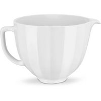 KitchenAid - 5-Qt. Ceramic Bowl for Tilt-Head Stand Mixers - White Shell - Large Front
