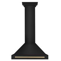 ZLINE - 30 inches - Convertible & Externally Vented - Wall Range Hood - Black stainless steel - Large Front