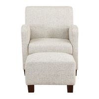 OSP Home Furnishings - Aiden Chair & Ottoman - Quartz - Large Front