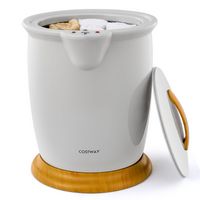 Costway - Bathroom Towel Warmer Bucket with Fragrance Holder & Auto Shut Off - Grey - Large Front