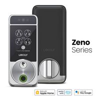 Lockly - Visage Smart Lock Wi-Fi Deadbolt Keyway/Fingerprint/Facial Unlock - Satin Nickel - Satin... - Large Front