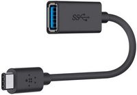 Belkin - USB-C to USB 3.0 Adapter with Charging and 10Gbps Data Transfer, Compatible with Apple a... - Large Front