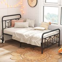 Costway Twin Size Bed Frame Mattress Foundation with Headboard 12.5